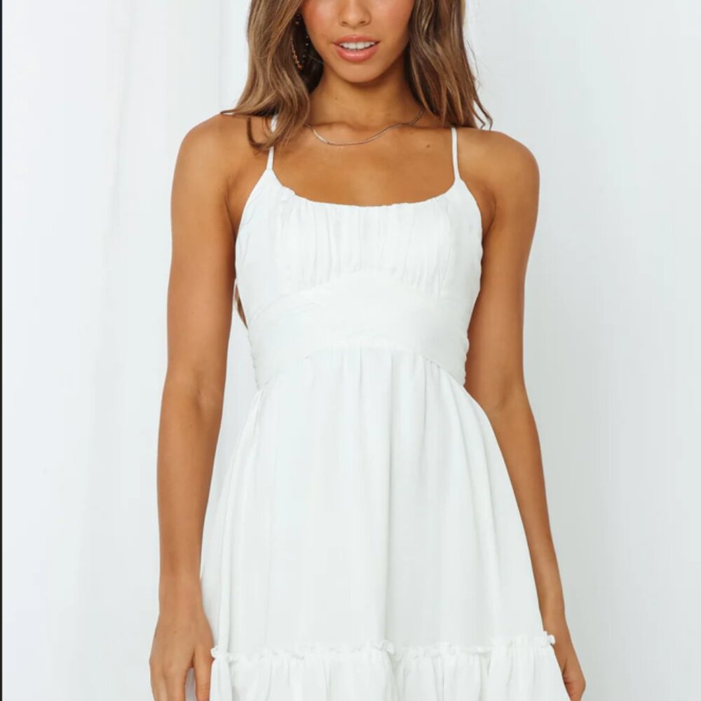 BNWT Hello Molly-Sipping Mezcal Dress White ( Size Small)